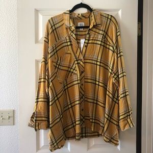 Urban Outfitters Plaid Button-down Top